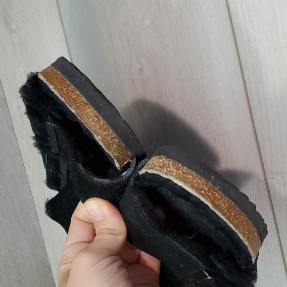 Birkenstock Women Arizona Comfort Suede Shearling Sandals shoes sz 38/7 - Picture 5 of 12
